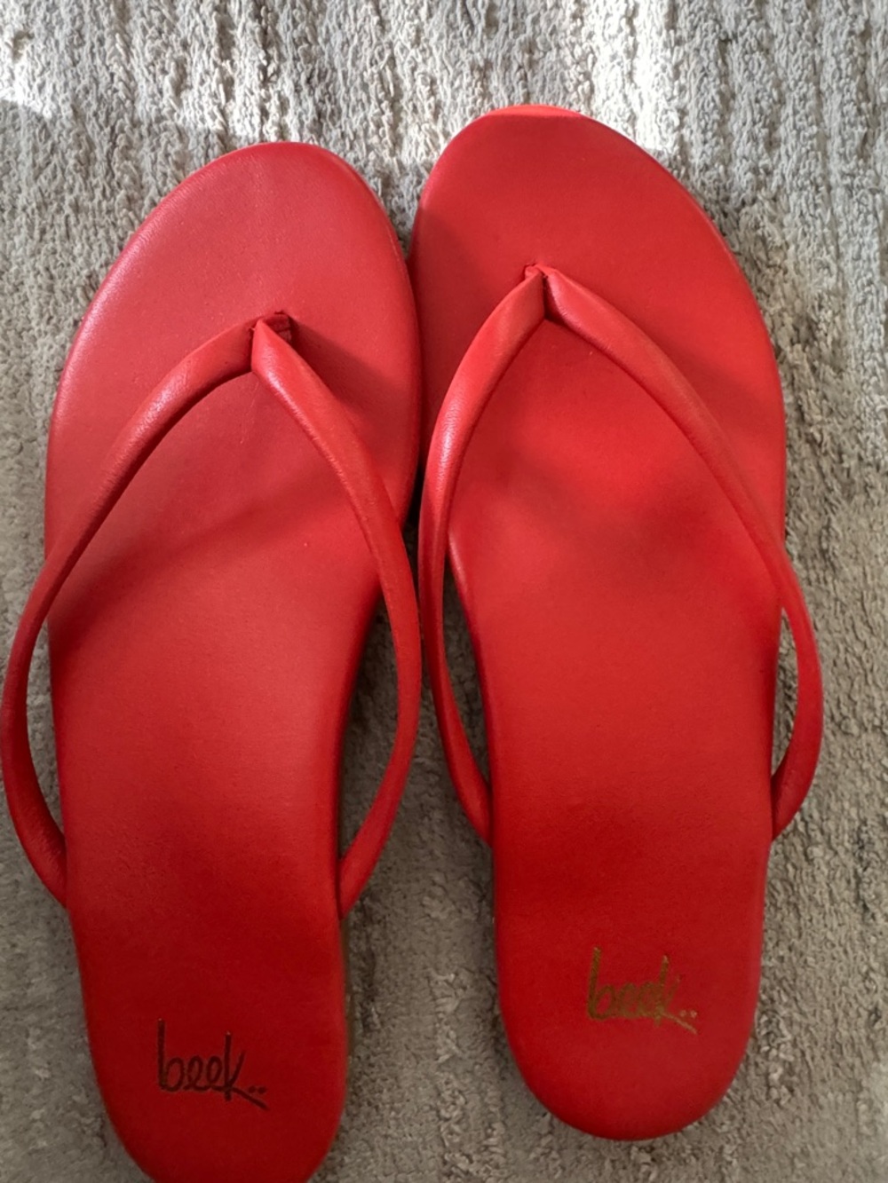 beek Red Minimalist Women's Flip Flop Sandals